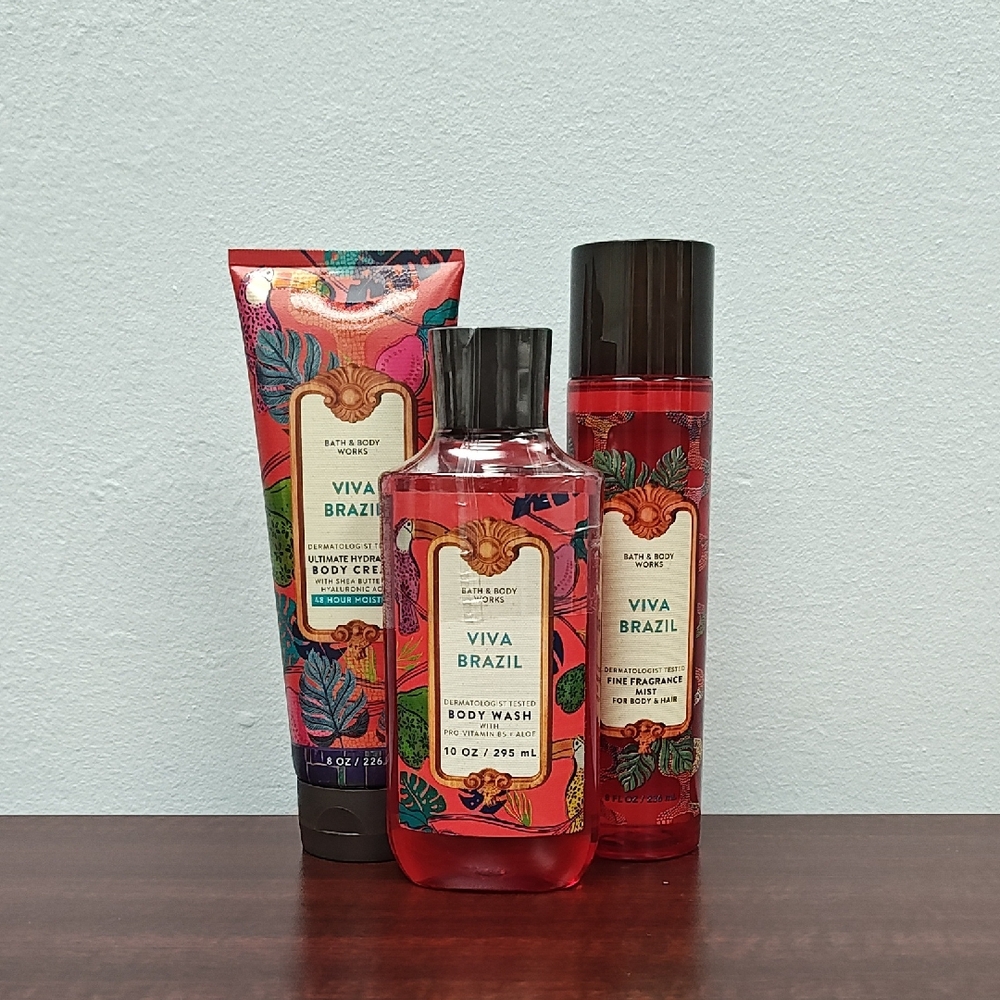 Bath & Body Works VIVA BRAZIL 3 Piece Bundle Set